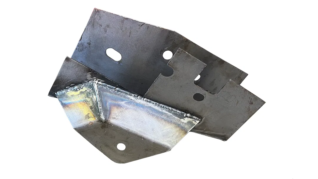 RB7071R – KENTROL Replacement Frame Section, Right Center Leaf Spring Mount Raw 1/8 Inch Steel